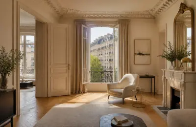 Salon parisien baigne de lumiere